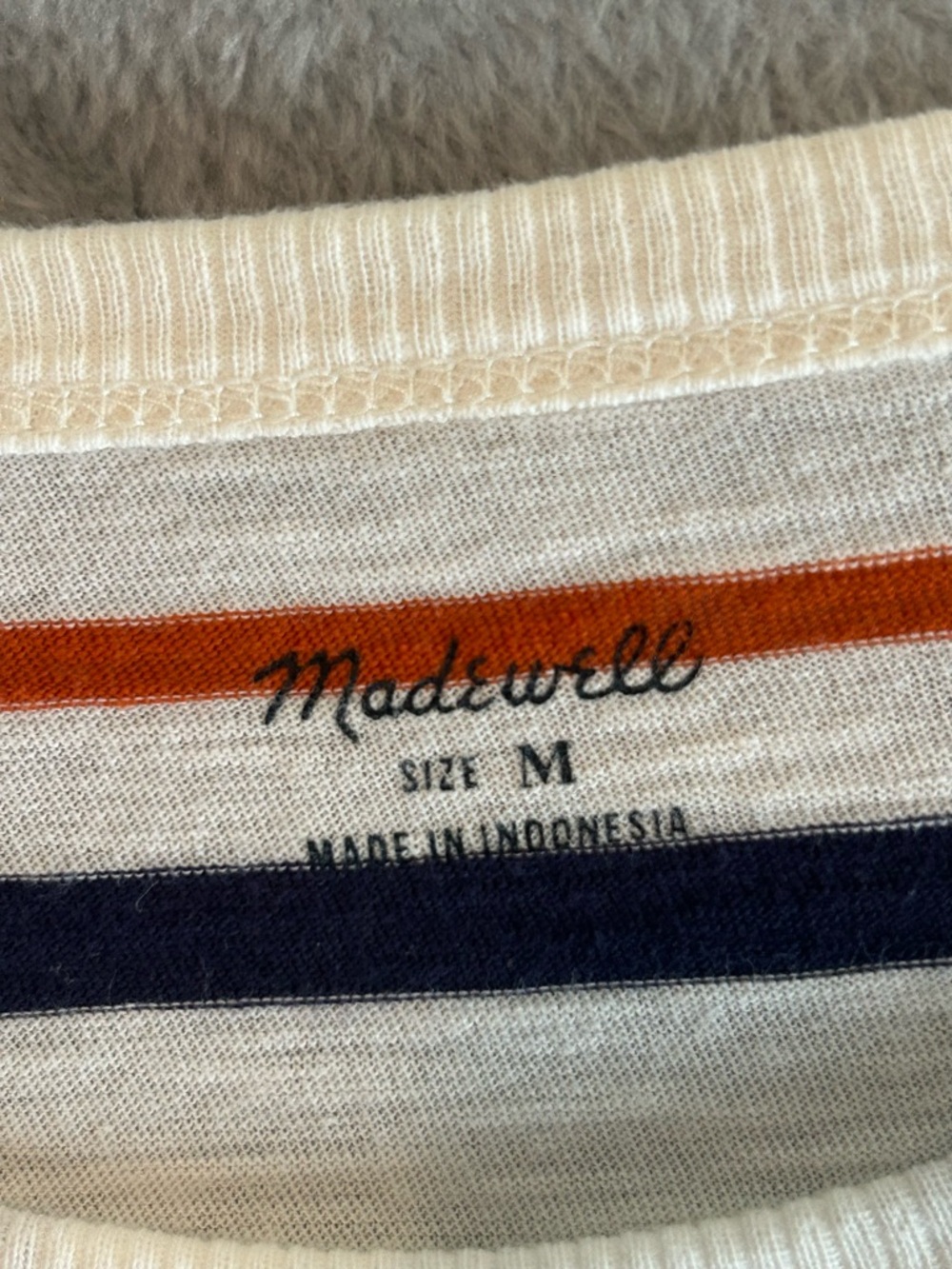 Madewell striped short sleeve Tshirt, M - Picture 3 of 4